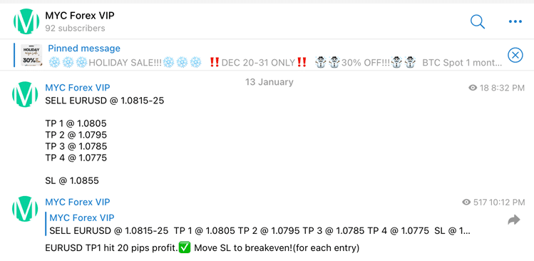 forex signals telegram group