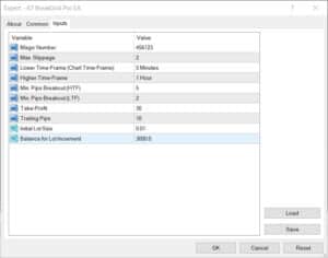 kt breakgrid pro ea inputs