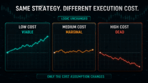 How execution costs decide whether a scalping strategy is viable